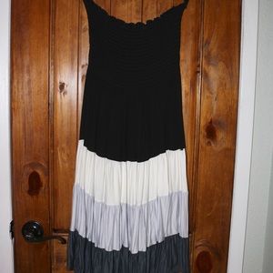 Black & Grey Beach Dress- One Size